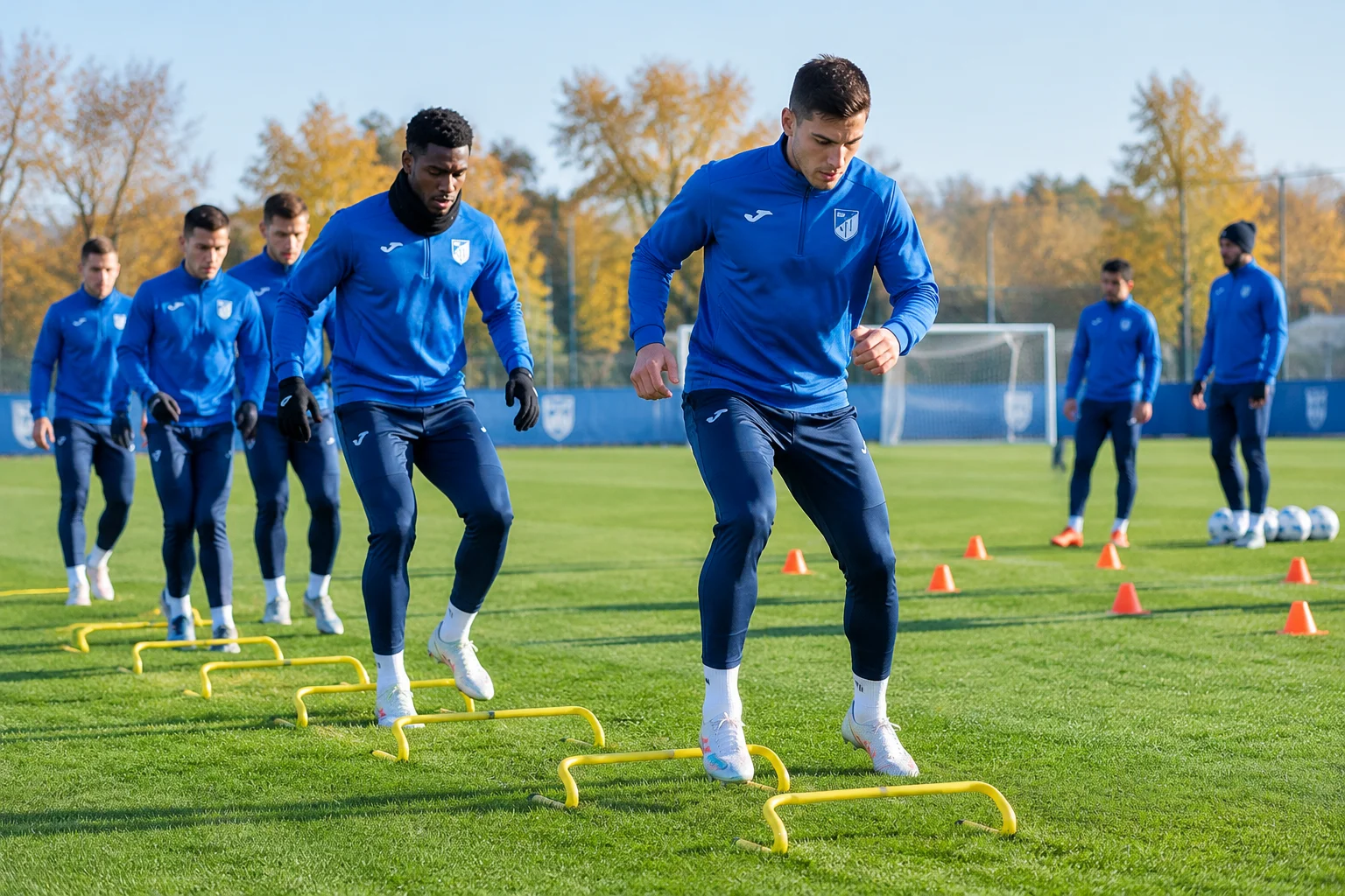 Séance d'entraînement collective de l'Équipe de France sous la direction de Zinédine Zidane